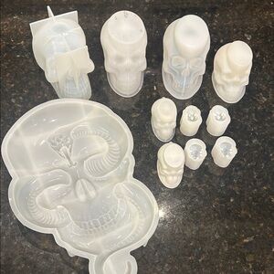 White Skull Silicone Molds Set